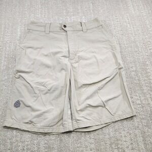 Stio Shorts Men 32 Elastic Waist Hiking Chino Quick Dry Huckberry Beige
